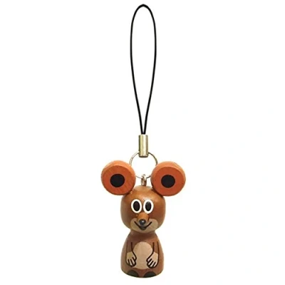 Afbeelding van Detoa Sleutelhanger Kleine Muis Junior 4,6 Cm Hout Bruin