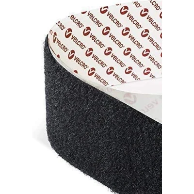 Afbeelding van VELCRO Brand Klittenband zelfklevende achterkant plakband sluiting in zwart 50 mm breed zwart, 5 meter