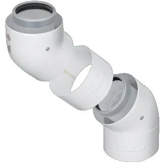 Afbeelding van Vaillant bocht 45 alu/pp 80/125 (2x)