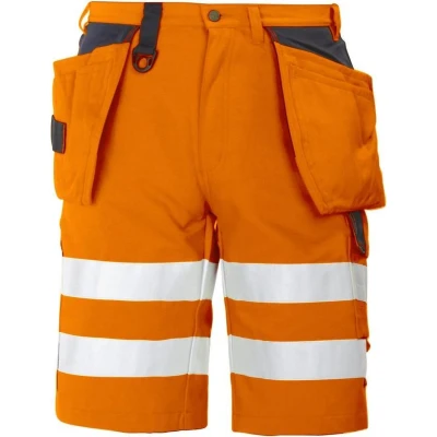 Afbeelding van ProJob 6503 SIGNALISATIESHORT MET SPIJKERZAKKEN EN ISO 20471 KLASSE 2 646503 Oranje C48