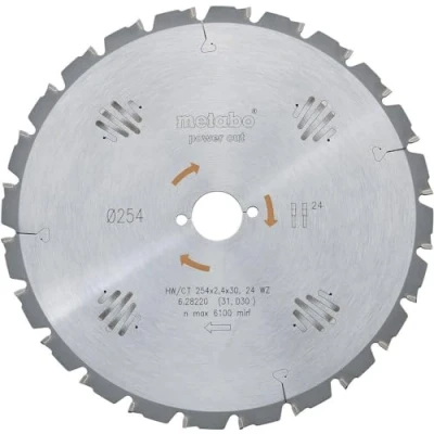 Afbeelding van Metabo 628009000 HM cirkelzaagblad Ø 216 x 30 mm 24 Z
