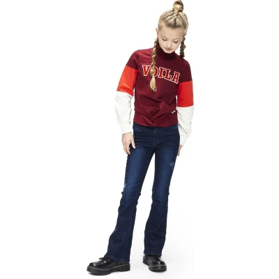 Afbeelding van Meisjes sweater Dorieke Wijn rood