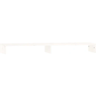 Afbeelding van vidaXL Monitorstandaard 100x27x10 cm massief grenenhout wit