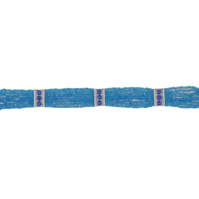 Afbeelding van Behave Blauwe choker ketting 32,5 cm