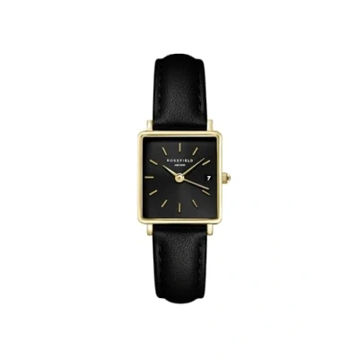Afbeelding van Rosefield QBBLG Q53 Boxy XS Black Matte horloge inStock GoudkleurZwart