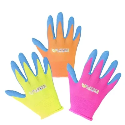 Afbeelding van FUZZIO 3 paar (3 kleuren) kinderhandschoenen werkhandschoenen latex beschermende handschoenen tuinhandschoenen maat (4 6 J.A.)