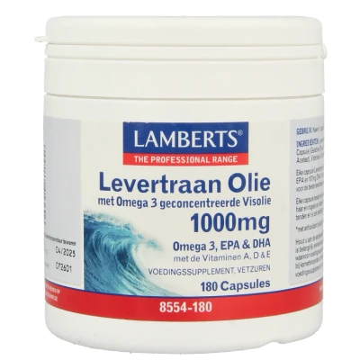 Afbeelding van Lamberts Levertraanolie 1000mg 180ca