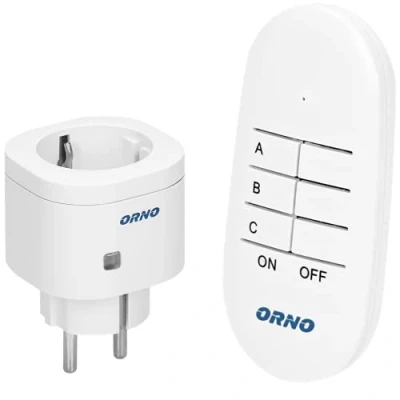 Afbeelding van Schakelaar met afstandsbediening Stopcontact 1x Schuko max. afstand 30 meter Schakelset voor binnen 3000 Watt Wit