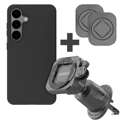 Afbeelding van Samsung Galaxy S24 Telefoonhouder Auto Ventilatierooster Zwart