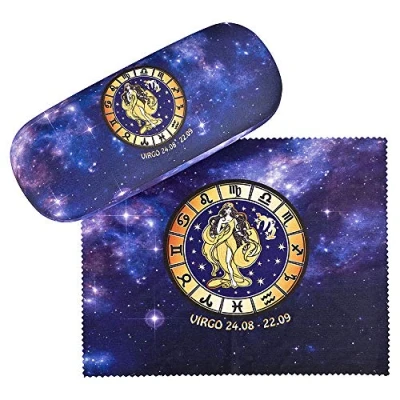 Afbeelding van VON LILIENFELD Brillenetui Brillenkoker Sterrenbeeld Stabiele Reinigingsdoek Glasses Case Art Maagd