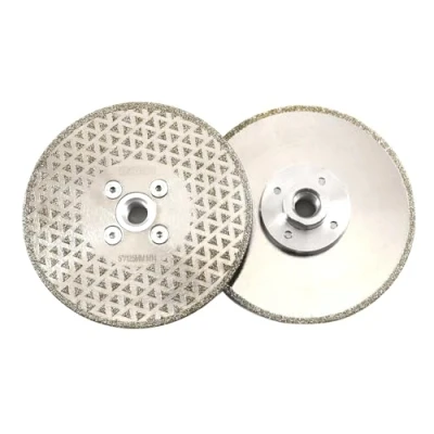 Afbeelding van DT DIATOOL Diamantslijp en slijpschijven, 2 stuks, 125 mm x M14, enkelzijdig gecoat gegalvaniseerd voor graniettegels, marmeren steen