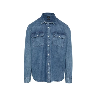Afbeelding van QS Overhemd, Heren, Maat: Medium, Blau