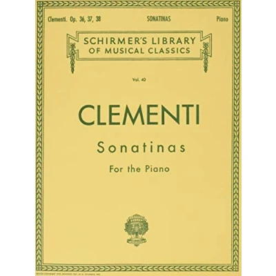 Afbeelding van Muzio clementi: sonatinas for the Piano op.36 38 piano: Schirmer Library of Classics Volume 40 Solo