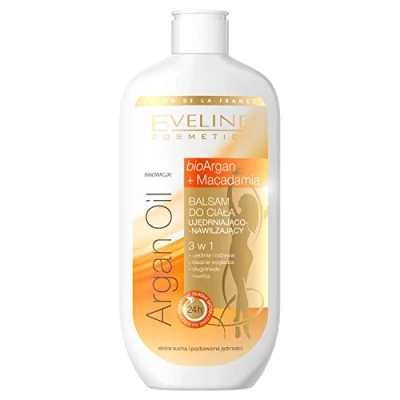 Afbeelding van Eveline Cosmetics Argan Oil Macadamia Firming &amp; Moisturizing Body Lotion 3in1 350ml.