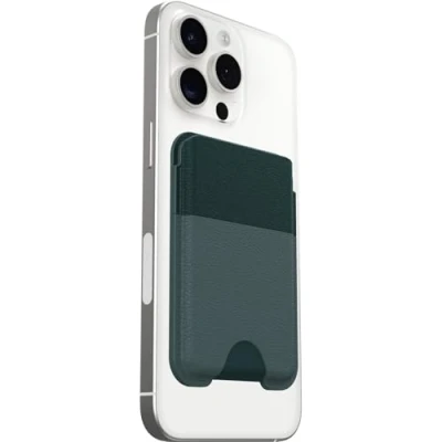 Afbeelding van OtterBox portemonnee Symmetry Cactus Leather MagSafe Wallet, Soft Touch met 2 3 kaartsleuven voor kaarten, sterke magnetische uitlijning en bevestiging MagSafe, Groen