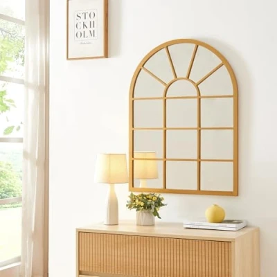 Afbeelding van Spiegel Villalago hangend 80x60 cm goudkleurig