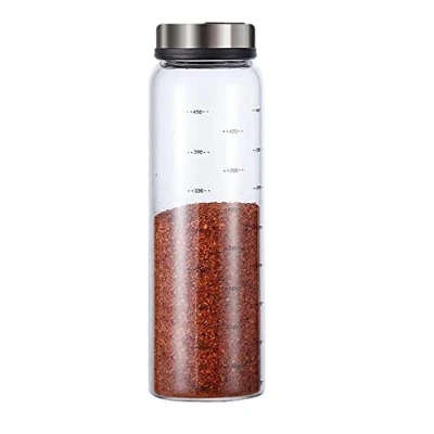 Afbeelding van en peperschudders met verstelbare schenkgaten, kruidenhouders voor zout peper keuken, eettafel, gastentafels in restaurant, café of bistro, 500 ml