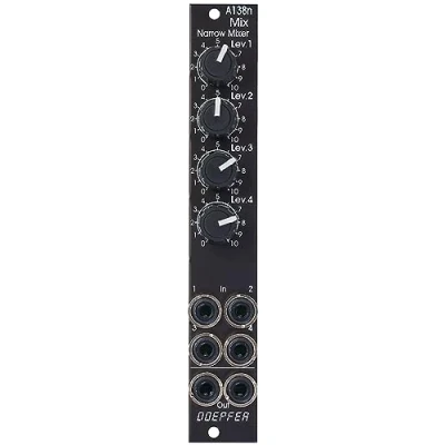 Afbeelding van Doepfer A 138nV Narrow Mixer Vintage (Black) modular synthesizer