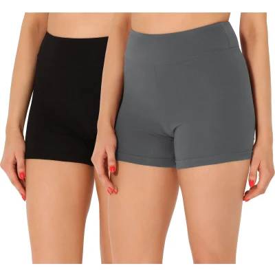 Afbeelding van Merry Style Dames Leggings Shorts Korte Katoen Wielershorts 2Pack MS MS10 359 LE 2P Zwart/Grijs (2Pack) XXL