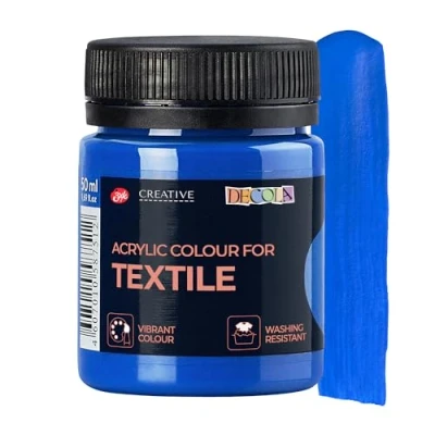 Afbeelding van Decola — Blauwe Klassieke Textielverf 50ml Textielkleur Met Hoog Pigment Gemaakt Door Neva Palette…