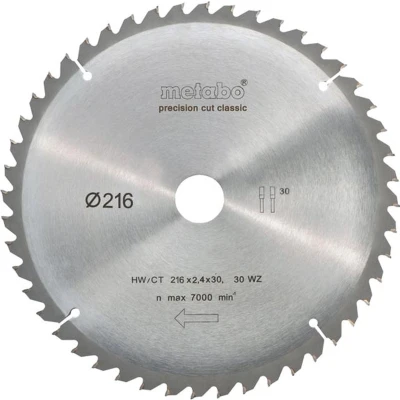Afbeelding van Metabo Cirkelzaagblad &quot;Precision Cut&quot; HW/CT Ø 216 mm, 30T WZ22 628062000