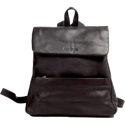 Afbeelding van HAROLD&#039;S Leren Vrije tijd Rugzak Country City Backpack Brown Donkerbruin