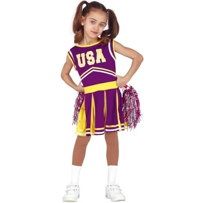 Afbeelding van Fiestas Guirca Cheerleader USA paars 3 4 jaar