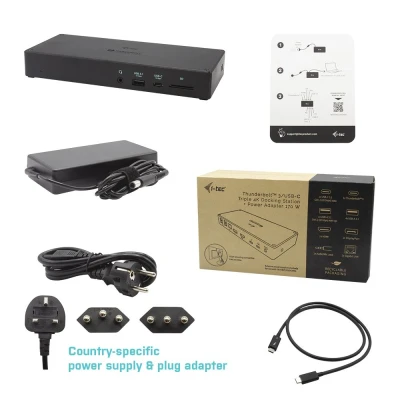 Afbeelding van i Tec Thunderbolt 3 3x Display PD 96w Docking Station TB3TRIPLEDOCKPD