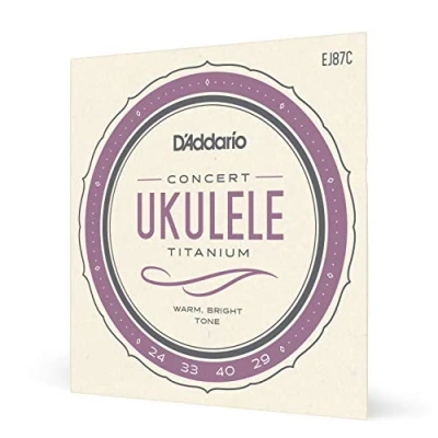 Afbeelding van D&#039;Addario Ukulele Snaren EJ87C Concert Titanium 25 33 40 29