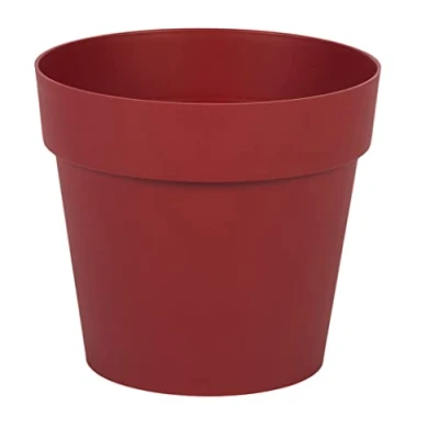 Afbeelding van EDA Ronde bloempot Toscane, Ø 15 cm volume 1,6 l 15,3 x H 13,7 robijnrood