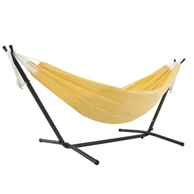Afbeelding van Vivere Double Polyester Hangmat met standaard (250 CM) Yellow