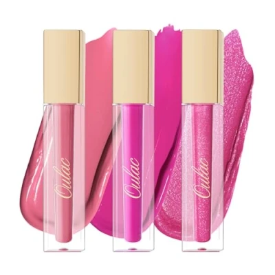 Afbeelding van Oulac lippenstift set, matte en satijnen afwerking, vloeibare &amp; crèmige onderhoudsstift, sterk gepigmenteerd, duurzaam, veganistisch (M06+MS08+M25)