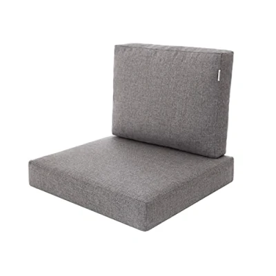 Afbeelding van Miatech kussen voor rotan stoel meubels tuinmeubelen technorattan binnen / buiten 60x55cm grijs