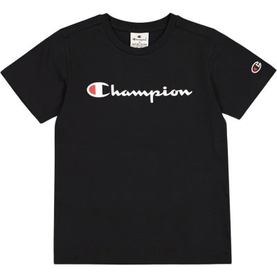 Afbeelding van Champion Icons Crewneck Contrast LOGO Unisex Tshirt print voor kinderen, Maat: 150/155, New black