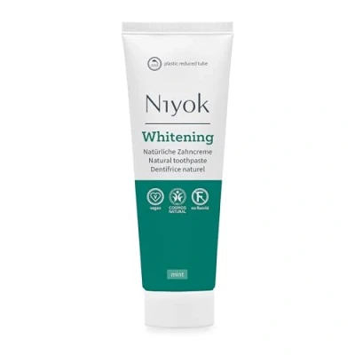 Afbeelding van Niyok® Whitening tandpasta &quot;Mint&quot; (75ml) Remineraliserende voor witte tanden Natuurlijke verzorging en frisheid Plastic gereduceerde tube Zonder fluoride veganistisch