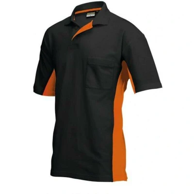 Afbeelding van Tricorp Poloshirt Workwear 202002 180gr Zwart/Oranje Maat XS