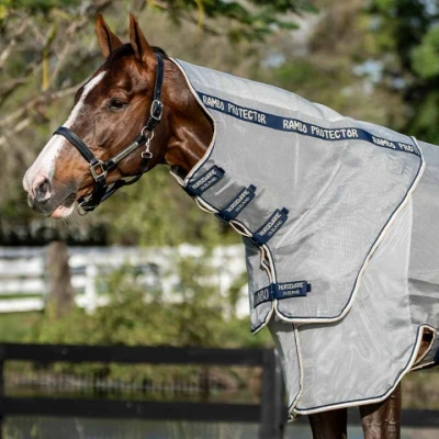 Afbeelding van Rambo Halsstuk Protector Silver/Navy/Wit L