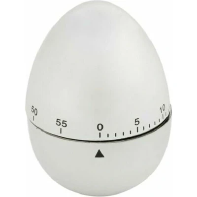 Afbeelding van Kookwekker/eierwekker ei vorm 7 cm zilver Kookwekkers
