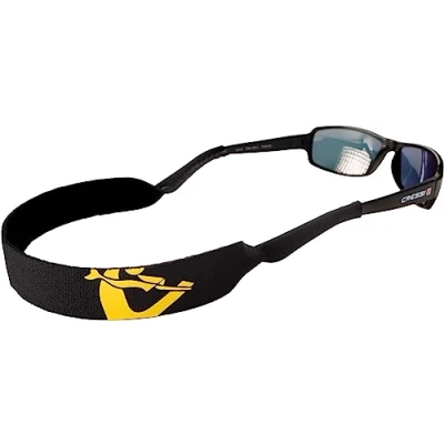 Afbeelding van Cressi Eyewear Neo Retainer Zwevende neopreen riem voor bril, zwart/geel, eenheidsmaat, uniseks volwassene