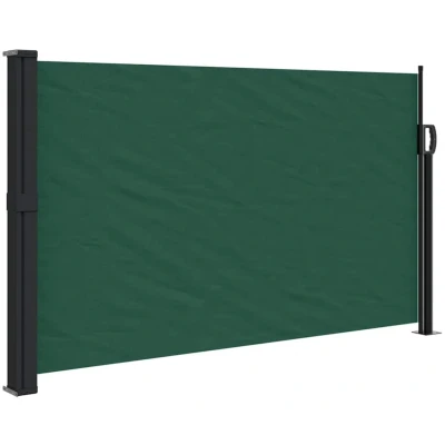 Afbeelding van Windscherm uittrekbaar 120x500 cm donkergroen