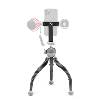 Afbeelding van JOBY PodZilla Large Kit, Treppiede Flessibile e Attacco GripTight 360 Phone, dai Creatori del GorillaPod, per Smartphone, Action Cam, Fotocamere Compatte, Dispositivi max 2,5kg, Grigio