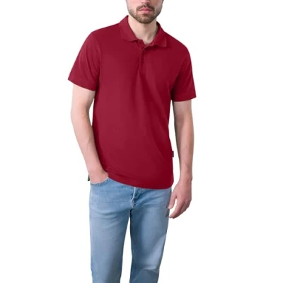 Afbeelding van Men&#039;s Heavy Performance Polo met korte mouwen Bordeaux S