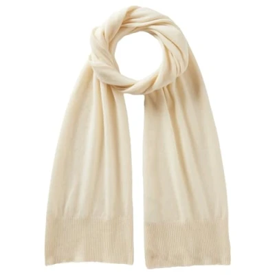 Afbeelding van United Colors of Benetton Plain WITH Edges Sjaal, Dames, Maat: One Size, White