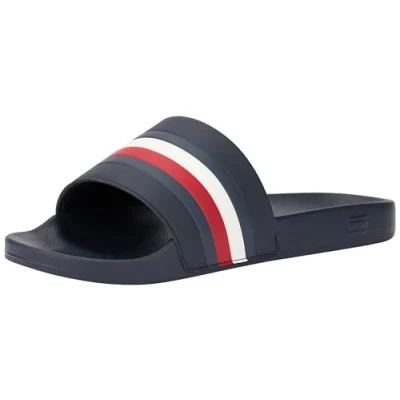 Afbeelding van Tommy Hilfiger Heren Pool Slide (FM0FM05233), Blauw (Desert Sky), 6.5 UK, Blauwe Woestijnhemel, 40 EU
