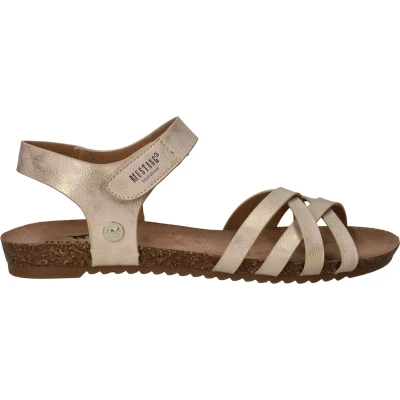 Afbeelding van Mustang Sandalen Plat goudkleur Maat 38