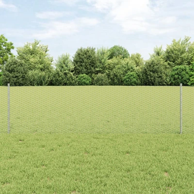Afbeelding van vidaXL Hek Palen 5 stuks U Kanaal 60 cm Gegalvaniseerd Staal, Hexagon 0.6x10 m Staal