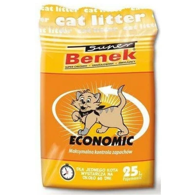 Afbeelding van Kattenbakvulling Super Benek Economic Grijs 25 L