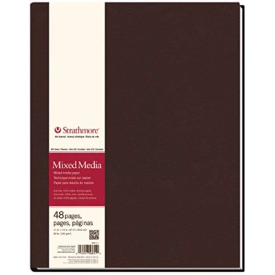 Afbeelding van Strathmore (566 11) STR 566 11 48 vellen nr. 90 Mixed Media Art Journal, 27,9 x 35,6 cm, 24 stuks