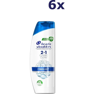 Afbeelding van 6x Head &amp; Shoulders Shampoo Classic Clean 2in1 400 ml