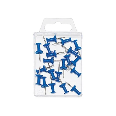Afbeelding van Wedo 54103 Naalden Diabolo vorm in doorzichtige doos, 20 stuks, blauw